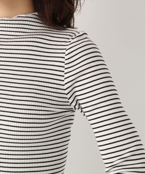 A part by（アパートバイ）の「シルクコン／メローハイネックLS 802100（Tシャツ/カットソー・レディース・ホワイト/ホワイト系その他/ブラック/カーキ・FREE）」の8枚目の写真