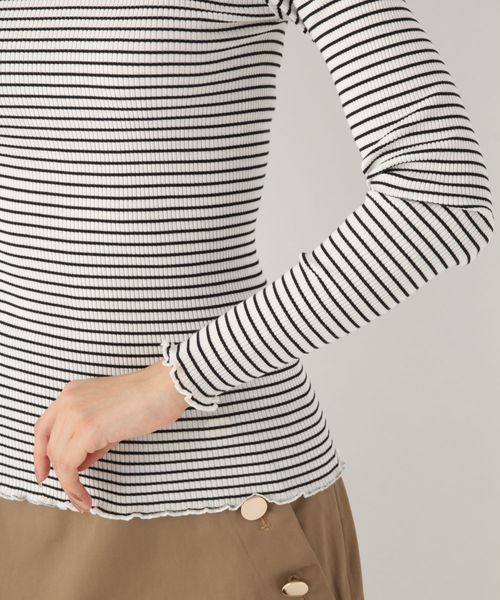 A part by（アパートバイ）の「シルクコン／メローハイネックLS 802100（Tシャツ/カットソー・レディース・ホワイト/ホワイト系その他/ブラック/カーキ・FREE）」の9枚目の写真