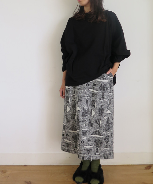 Ne-net（ネネット）の「(S)wantan jersey（Tシャツ/カットソー・レディース・ブラック/ブラウン/その他4/その他5・02）」の7枚目の写真