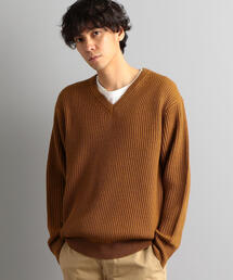 green label relaxing | SC WO/AC 畦 Vネック ニット(ニット/セーター)