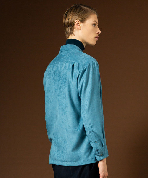 UNITED TOKYO（ユナイテッドトウキョウ）の「ウォッシャブルスウェードオープンカラーシャツ（シャツ/ブラウス・メンズ・ブラウン/ネイビー/ブラック/カーキ/ブルー・1/2/3）」の10枚目の写真