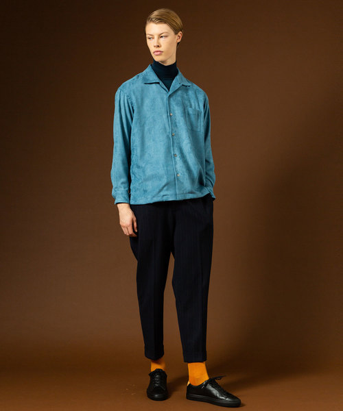 UNITED TOKYO（ユナイテッドトウキョウ）の「ウォッシャブルスウェードオープンカラーシャツ（シャツ/ブラウス・メンズ・ブラウン/ネイビー/ブラック/カーキ/ブルー・1/2/3）」の11枚目の写真