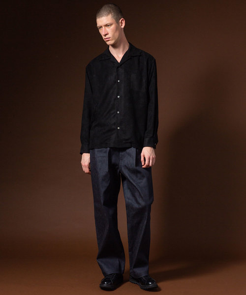 UNITED TOKYO（ユナイテッドトウキョウ）の「ウォッシャブルスウェードオープンカラーシャツ（シャツ/ブラウス・メンズ・ブラウン/ネイビー/ブラック/カーキ/ブルー・1/2/3）」の14枚目の写真