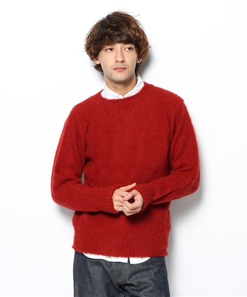 BEAUTY&YOUTH UNITED ARROWS（ビューティーアンドユースユナイテッドアローズ）の「＜C.E. FORSYTH＞ CREW/NECK KNIT/ニット （fyowm）（ニット/セーター・メンズ・ホワイト/グレー/レッド/ケリー/ネイビー・38/40/42）」の5枚目の写真