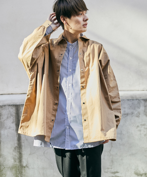 kutir(クティール)の「コーチシャツジャケット(ブルゾン・メンズ・ブラック/ブラック系その他/ベージュ・SMALL/MEDIUM/LARGE)」の3枚目の写真