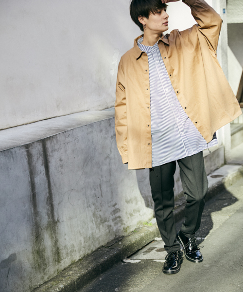 kutir(クティール)の「コーチシャツジャケット(ブルゾン・メンズ・ブラック/ブラック系その他/ベージュ・SMALL/MEDIUM/LARGE)」の21枚目の写真