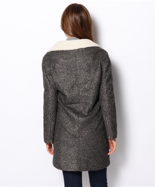 ROSE BUD(ローズバッド)の「S-LC-13206 BOA/C RIDERS COAT(その他アウター・レディース・キャメル/チャコールグレー・ONE SIZE)」の5枚目の写真