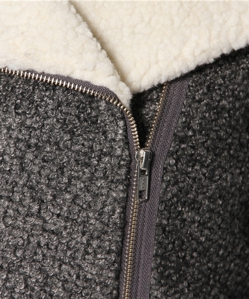ROSE BUD(ローズバッド)の「S-LC-13206 BOA/C RIDERS COAT(その他アウター・レディース・キャメル/チャコールグレー・ONE SIZE)」の11枚目の写真