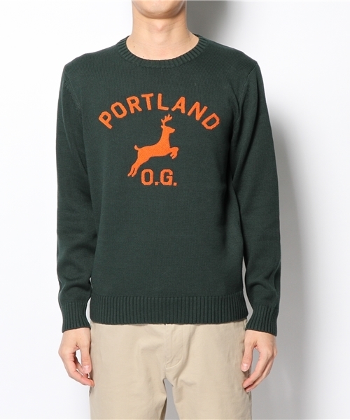 BEAMS（ビームス）の「○BEAMS / エンブロイダリー刺繍 クルーネックニット（ニット/セーター・メンズ・ライトグレー/グリーン/ネイビー・X-LARGE/SMALL/LARGE/MEDIUM）」の12枚目の写真