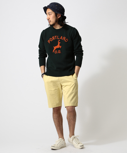 BEAMS（ビームス）の「○BEAMS / エンブロイダリー刺繍 クルーネックニット（ニット/セーター・メンズ・ライトグレー/グリーン/ネイビー・X-LARGE/SMALL/LARGE/MEDIUM）」の16枚目の写真