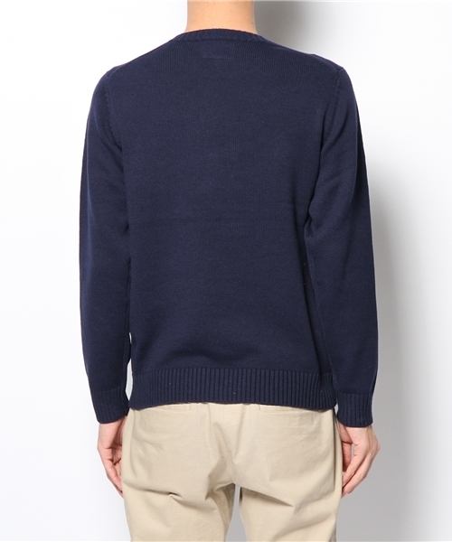 BEAMS（ビームス）の「○BEAMS / エンブロイダリー刺繍 クルーネックニット（ニット/セーター・メンズ・ライトグレー/グリーン/ネイビー・X-LARGE/SMALL/LARGE/MEDIUM）」の5枚目の写真