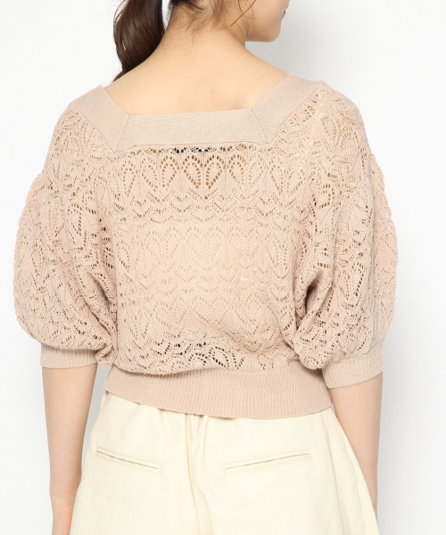 Heather(ヘザー)の「バックスクエアサマーカーディガン 836005 Heather(ヘザー)の「バックスクエアサマーカーディガン 836005