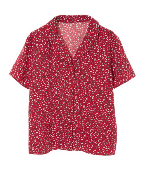 fifth（フィフス）の「レトロフラワー開襟シャツ（シャツ/ブラウス・レディース・ネイビー/レッド/イエロー・MEDIUM）」の4枚目の写真