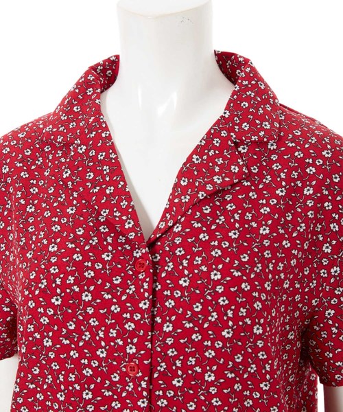 fifth（フィフス）の「レトロフラワー開襟シャツ（シャツ/ブラウス・レディース・ネイビー/レッド/イエロー・MEDIUM）」の9枚目の写真