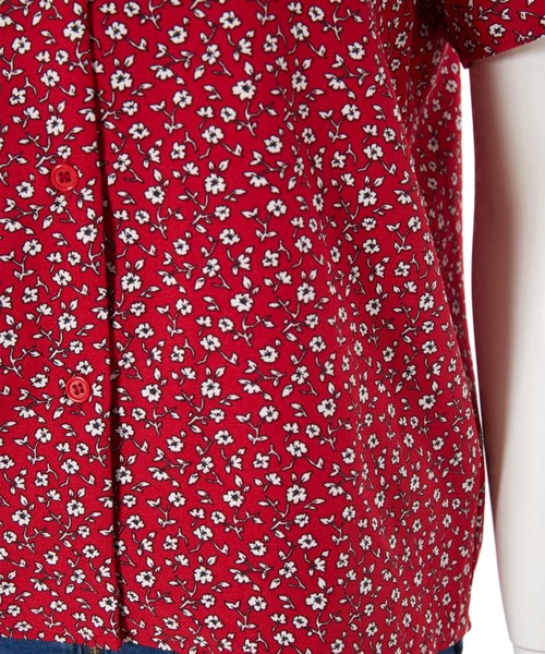 fifth（フィフス）の「レトロフラワー開襟シャツ（シャツ/ブラウス・レディース・ネイビー/レッド/イエロー・MEDIUM）」の6枚目の写真