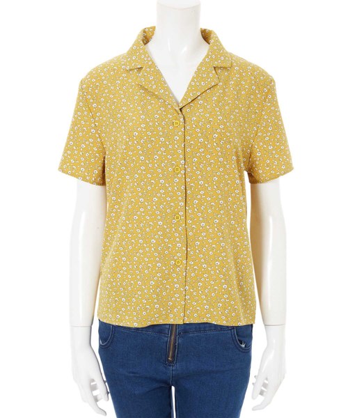 fifth（フィフス）の「レトロフラワー開襟シャツ（シャツ/ブラウス・レディース・ネイビー/レッド/イエロー・MEDIUM）」の18枚目の写真