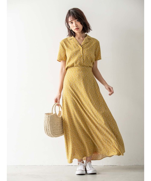 fifth（フィフス）の「レトロフラワー開襟シャツ（シャツ/ブラウス・レディース・ネイビー/レッド/イエロー・MEDIUM）」の17枚目の写真