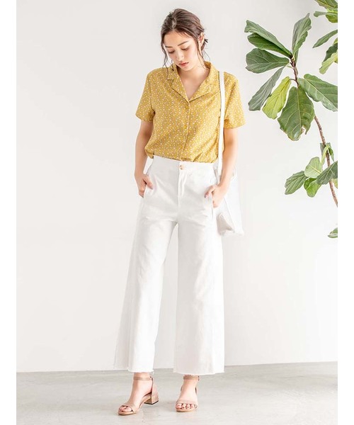 fifth（フィフス）の「レトロフラワー開襟シャツ（シャツ/ブラウス・レディース・ネイビー/レッド/イエロー・MEDIUM）」の14枚目の写真