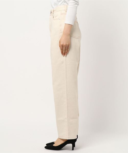 KOBE LETTUCE（コウベレタス）の「ハイウエストストレートデニムパンツ（デニムパンツ・レディース・ライトブルー/ブルー/インディゴブルー/オフホワイト/サックスブルー/ベージュ/ネイビー/ピンク/ワンウォッシュ・M/S）」の11枚目の写真