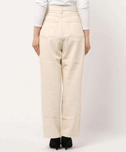 KOBE LETTUCE（コウベレタス）の「ハイウエストストレートデニムパンツ（デニムパンツ・レディース・ライトブルー/ブルー/インディゴブルー/オフホワイト/サックスブルー/ベージュ/ネイビー/ピンク/ワンウォッシュ・M/S）」の10枚目の写真