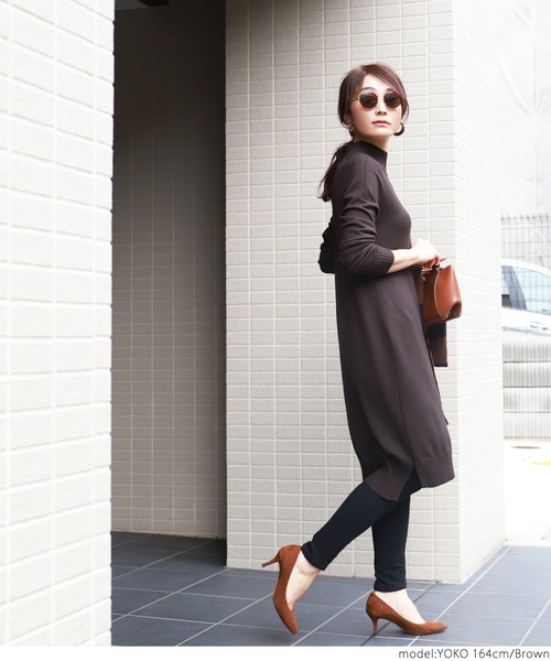 Coca コカ の しっとりやわらかハイネックニットワンピース ワンピース Wear Coca コカ の しっとりやわらかハイネックニットワンピース ワンピース Wear
