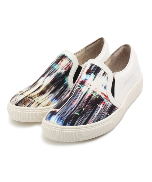 LB-03（エルビー・ゼロスリー）の「PATTERN　SLIP-ON（スリッポン・レディース・ホワイト系/ピンク系/ネイビー系・24.0cm/23.0cm）」の3枚目の写真