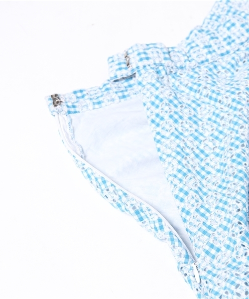 Khaju（カージュ）の「★★Khaju:ギンガムチェックレーススカート（スカート・レディース・ライトブルー/ネイビー・ONE SIZE）」の10枚目の写真