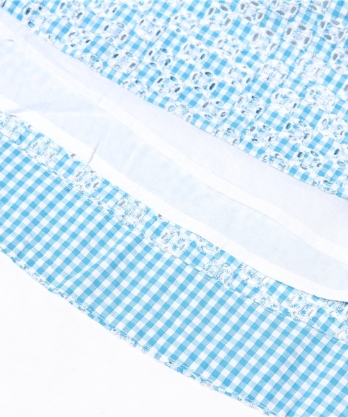 Khaju（カージュ）の「★★Khaju:ギンガムチェックレーススカート（スカート・レディース・ライトブルー/ネイビー・ONE SIZE）」の9枚目の写真