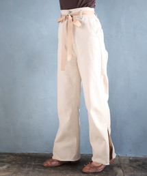 one after another NICE CLAUP | 【身長別】ウエストリボンデニムワイドパンツ(デニムパンツ)