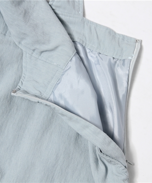 Another Edition(アナザーエディション)の「AE シャンブレーOX ジャンパーSK ◆(スカート・レディース・ブラック/ナチュラル/ライトブルー・フリー)」の12枚目の写真