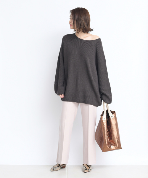 DouDou（ドゥドゥ）の「セミフレアパンツ（その他パンツ・レディース・ブラウン/サックスブルー/ピンク・38/36）」の10枚目の写真