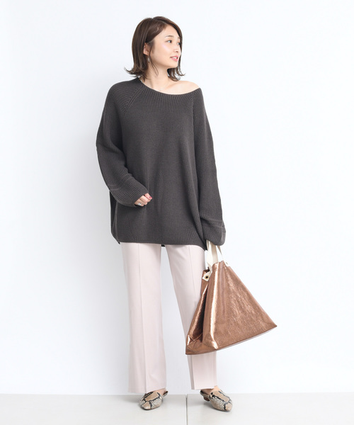 DouDou（ドゥドゥ）の「セミフレアパンツ（その他パンツ・レディース・ブラウン/サックスブルー/ピンク・38/36）」の11枚目の写真