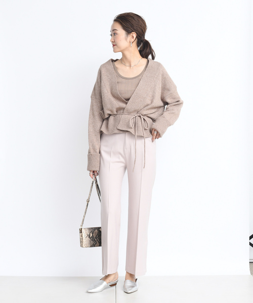 DouDou（ドゥドゥ）の「セミフレアパンツ（その他パンツ・レディース・ブラウン/サックスブルー/ピンク・38/36）」の12枚目の写真