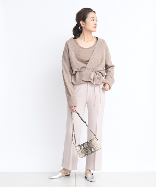 DouDou（ドゥドゥ）の「セミフレアパンツ（その他パンツ・レディース・ブラウン/サックスブルー/ピンク・38/36）」の14枚目の写真