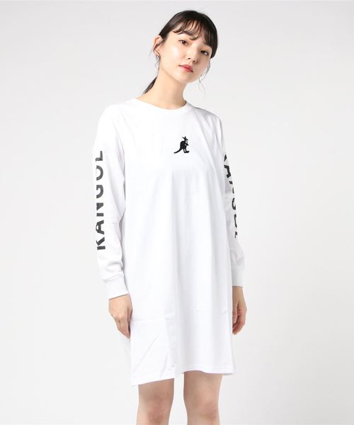 KANGOL(カンゴール)の「KANGOL×NOUNO/カンゴール KGSA-NN1924 ワンピース(ワンピース・レディース・ホワイト/ブラック/ベージュ/パープル・M/L)」の2枚目の写真