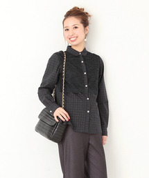 Ray BEAMS | Intimate Diary×Ray BEAMS / 別注 レース チェックシャツ(シャツ/ブラウス)