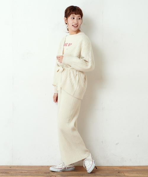 PUAL CE CIN（ピュアルセシン）の「リブニットパンツ（その他