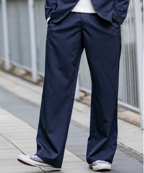 Beno（ビーノ）の「T/Rストレッチ ／ タック ワイドパンツ リラックス イージーパンツ（その他パンツ・メンズ・ブラック/グレー/ネイビー/グレー系その他/グレー系その他2・M/L/LL）」の5枚目の写真