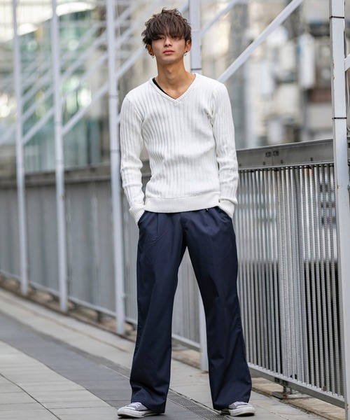 Beno（ビーノ）の「T/Rストレッチ ／ タック ワイドパンツ リラックス イージーパンツ（その他パンツ・メンズ・ブラック/グレー/ネイビー/グレー系その他/グレー系その他2・M/L/LL）」の11枚目の写真