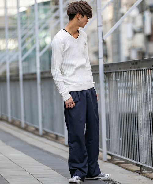 Beno（ビーノ）の「T/Rストレッチ ／ タック ワイドパンツ リラックス イージーパンツ（その他パンツ・メンズ・ブラック/グレー/ネイビー/グレー系その他/グレー系その他2・M/L/LL）」の10枚目の写真