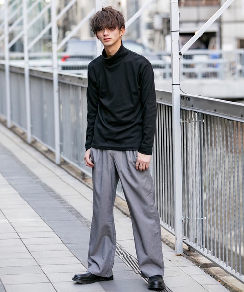 Beno（ビーノ）の「T/Rストレッチ ／ タック ワイドパンツ リラックス イージーパンツ（その他パンツ・メンズ・ブラック/グレー/ネイビー/グレー系その他/グレー系その他2・M/L/LL）」の7枚目の写真