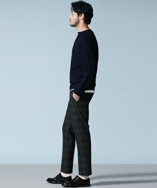 NANO universe(ナノユニバース)の「鹿の子ボートネック(ニット/セーター・メンズ・ネイビー/キャメル/ライトグレー・50/48/46/44)」の4枚目の写真