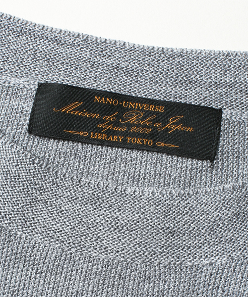 NANO universe(ナノユニバース)の「鹿の子ボートネック(ニット/セーター・メンズ・ネイビー/キャメル/ライトグレー・50/48/46/44)」の8枚目の写真