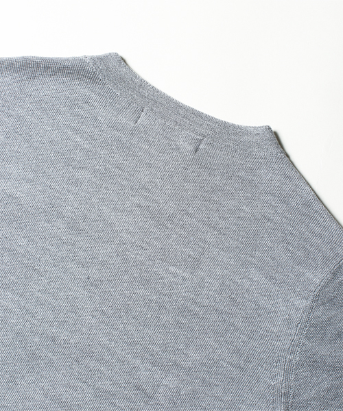 NANO universe(ナノユニバース)の「鹿の子ボートネック(ニット/セーター・メンズ・ネイビー/キャメル/ライトグレー・50/48/46/44)」の12枚目の写真