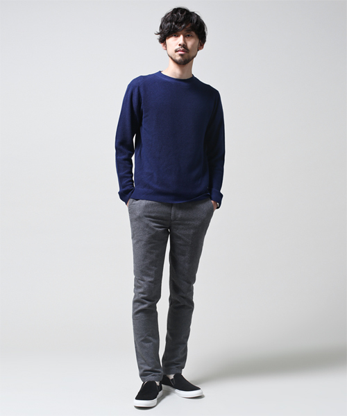 NANO universe(ナノユニバース)の「鹿の子ボートネック(ニット/セーター・メンズ・ネイビー/キャメル/ライトグレー・50/48/46/44)」の15枚目の写真