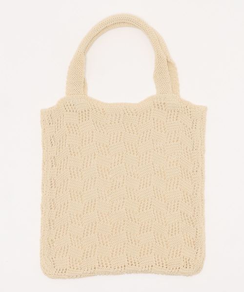 TODAYFUL（トゥデイフル）の「シアーニットバッグ（トートバッグ・レディース・レッド/オフホワイト/イエロー・FREE）」の6枚目の写真