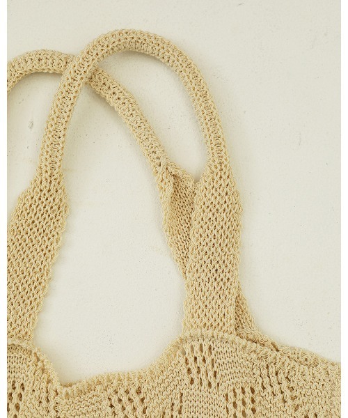 TODAYFUL（トゥデイフル）の「シアーニットバッグ（トートバッグ・レディース・レッド/オフホワイト/イエロー・FREE）」の9枚目の写真