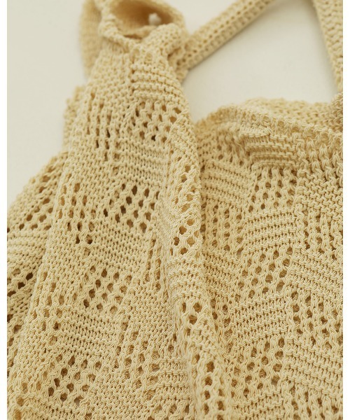 TODAYFUL（トゥデイフル）の「シアーニットバッグ（トートバッグ・レディース・レッド/オフホワイト/イエロー・FREE）」の8枚目の写真