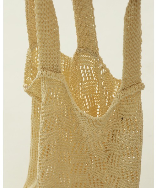 TODAYFUL（トゥデイフル）の「シアーニットバッグ（トートバッグ・レディース・レッド/オフホワイト/イエロー・FREE）」の7枚目の写真