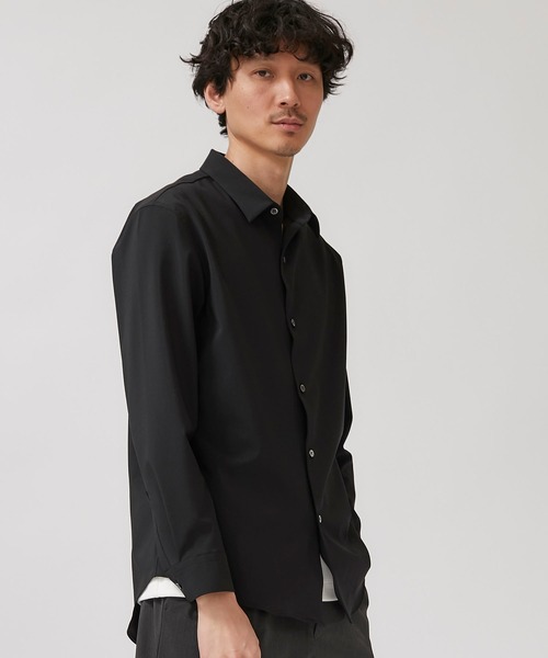 STUDIOUS(ステュディオス)の「【STUDIOUS】NIFTEC LIGHT ストレッチ レギュラーカラーシャツ(シャツ/ブラウス・メンズ・ホワイト/ブラック/ブルー/グリーン・1/2/3)」の1枚目の写真